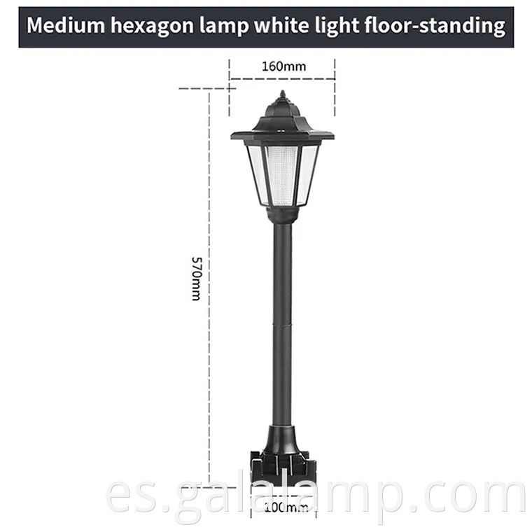 Elegantes luces de linterna solar hexágono vintage para decoración al aire libre